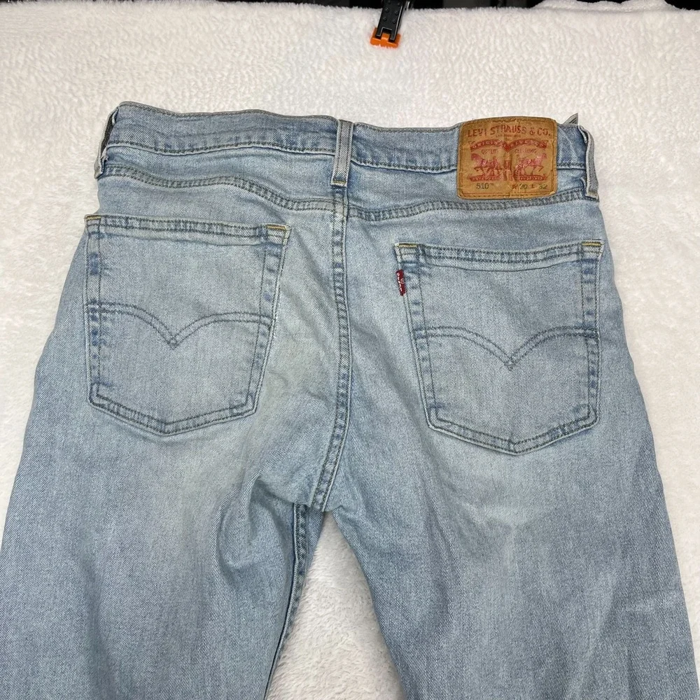 Levi's 510 Jeans Men's Blue Denim Stretch Mid Rise Slim Straight Zip Fly - 31X30